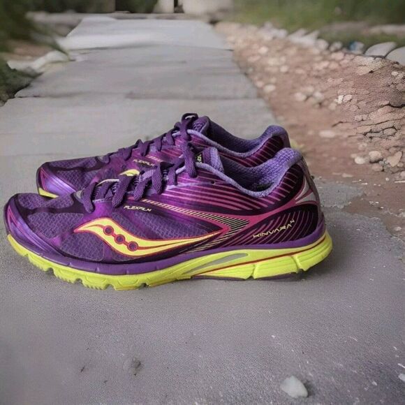 Saucony Shoes - Saucony Kinvara 4 10197-1 Purple Neon Running Shoes Sneakers Size 10.5 Womens